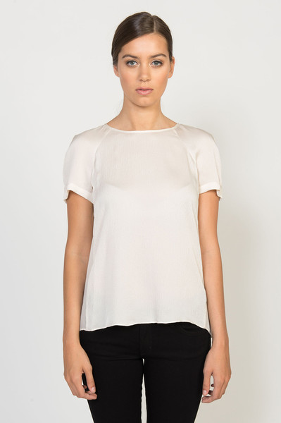 Rebecca Taylor Hammered Silk Pleat Top Rebecca Taylor Hammered Silk Pleat Top