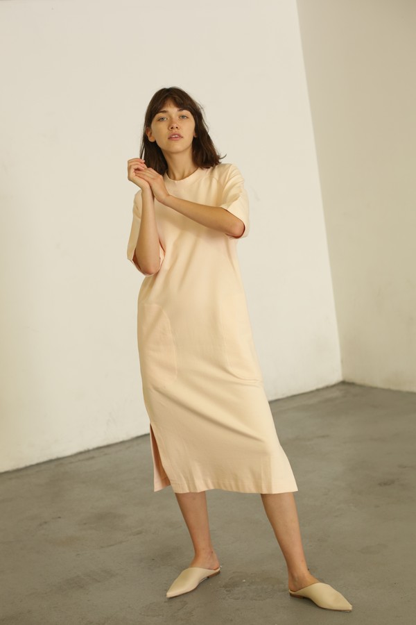 kowtow knit dress Kowtow Building Block Sweater Dress - Light Pink