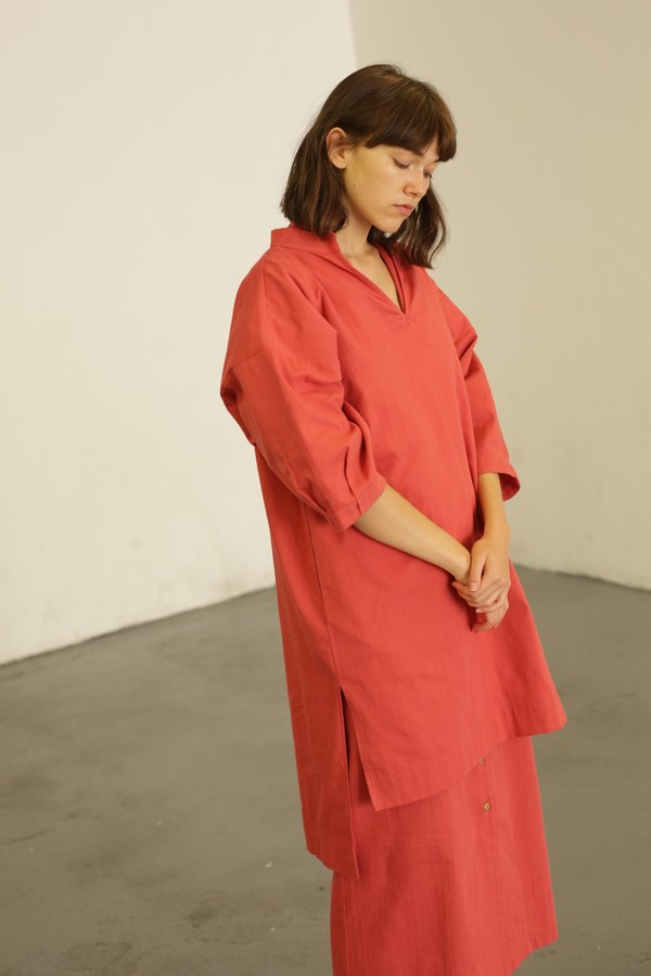 Ilana Kohn Ava Dress - Cherry Twill Ilana Kohn Ava Dress - Cherry Twill