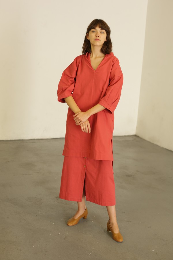 Ilana Kohn Ava Dress - Cherry Twill Ilana Kohn Ava Dress - Cherry Twill