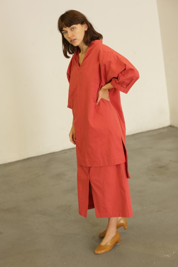 Ilana Kohn Ava Dress - Cherry Twill Ilana Kohn Ava Dress - Cherry Twill