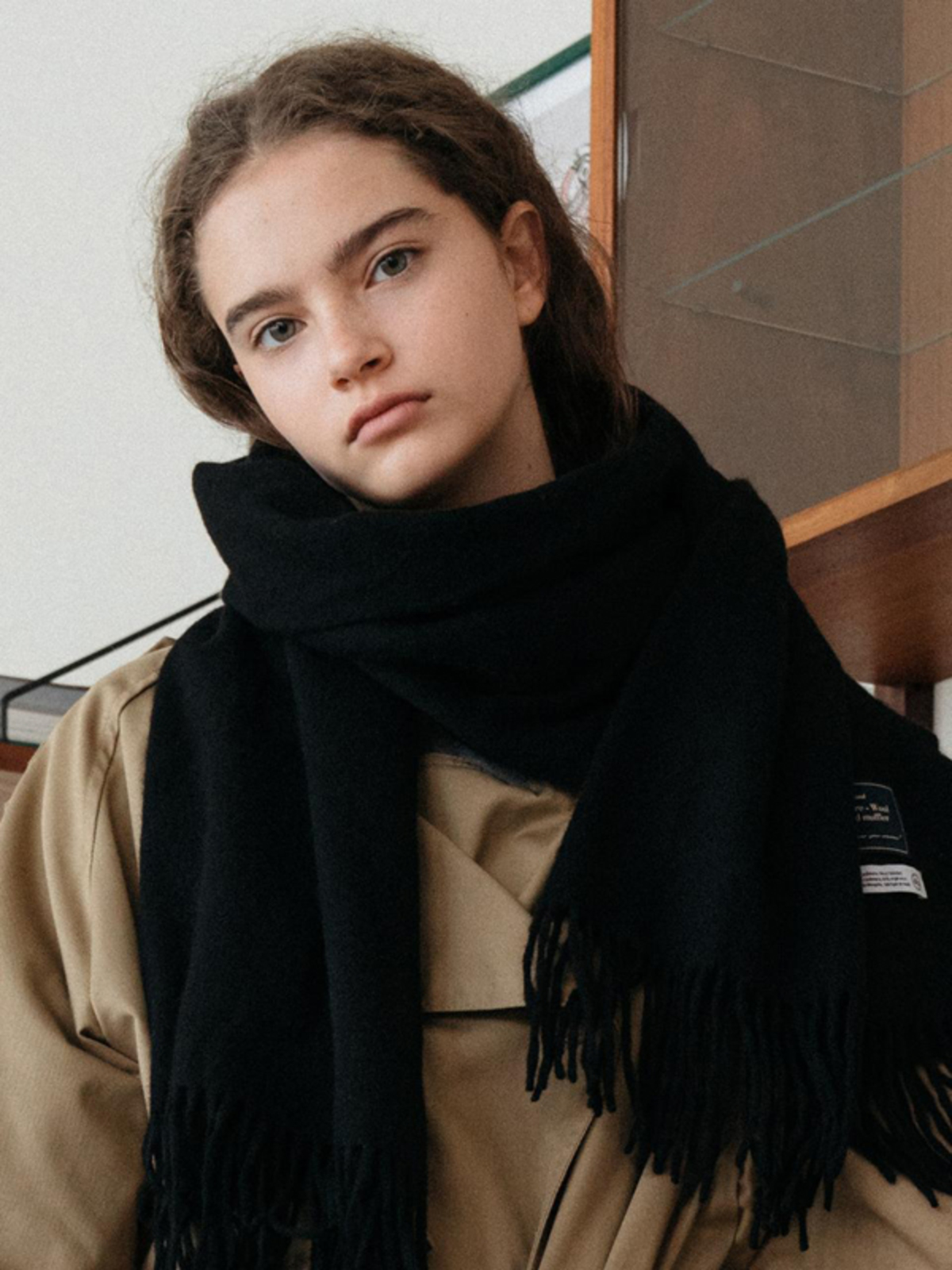 ◇depound◇ [Gift packaging] cashmere wool blended muffler ( Cashmere-wool-Blended-Muffler-