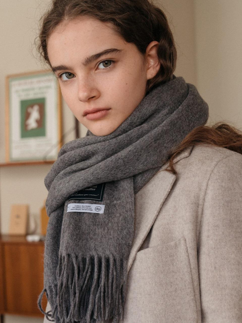 depound ★ cashmere wool blended muffler 5color DEPOUND Cashmere-wool Blended Muffler - Gray | Garmentory