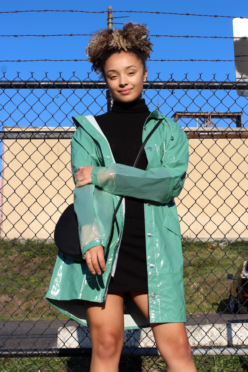 RAINS Limited Edition Waterproof Long Jacket - Glossy Faded