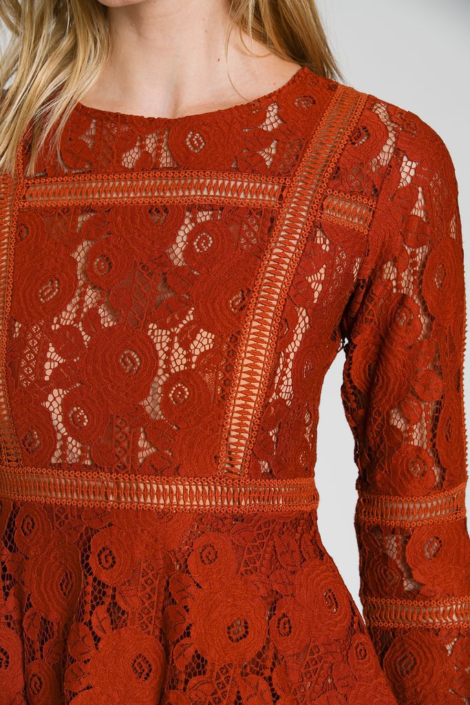 dRA Clothing Spanish Steps Dress burnt amber Garmentory