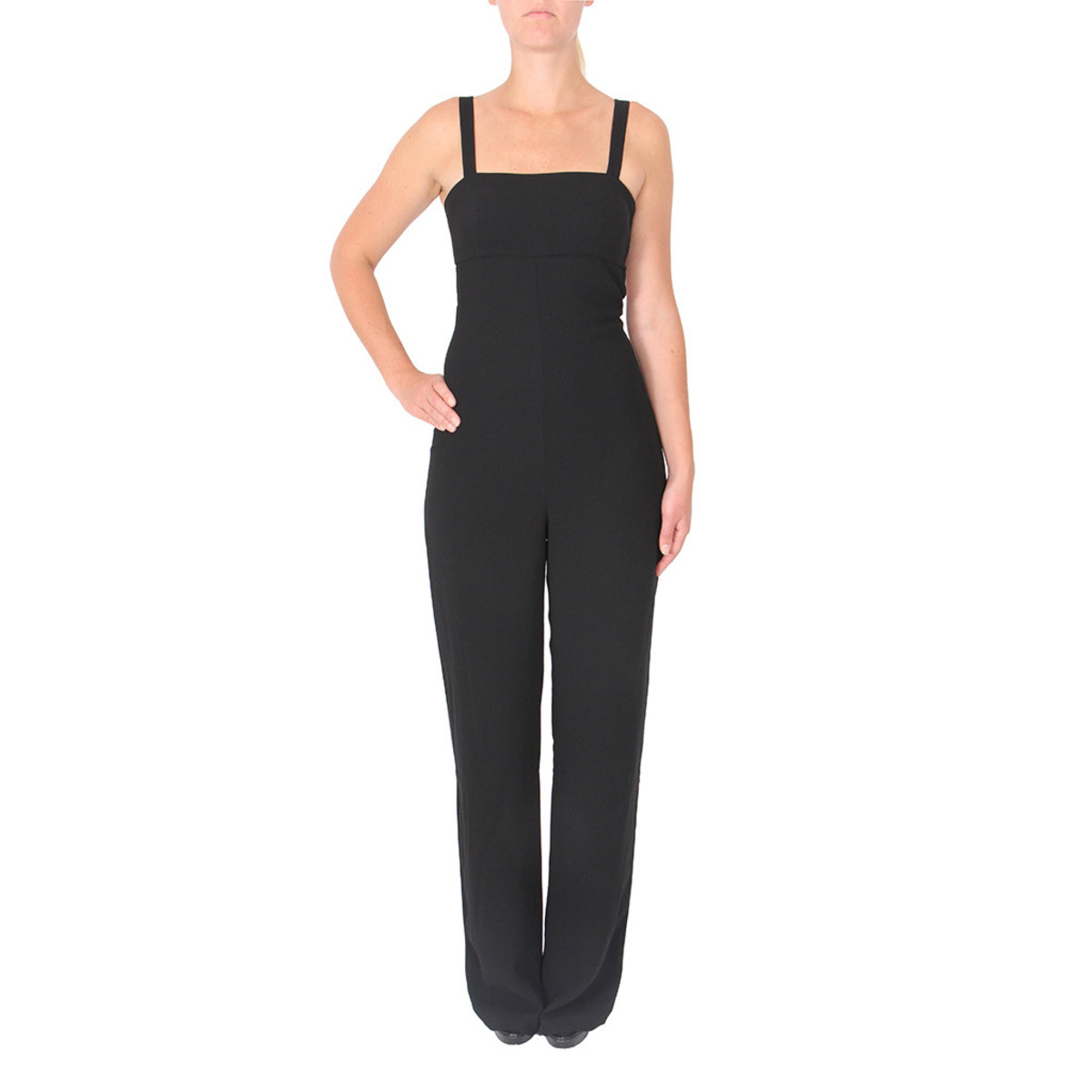T By Alexander Wang Poly Crepe Bandeau Jumpsuit - Image 1 of 3