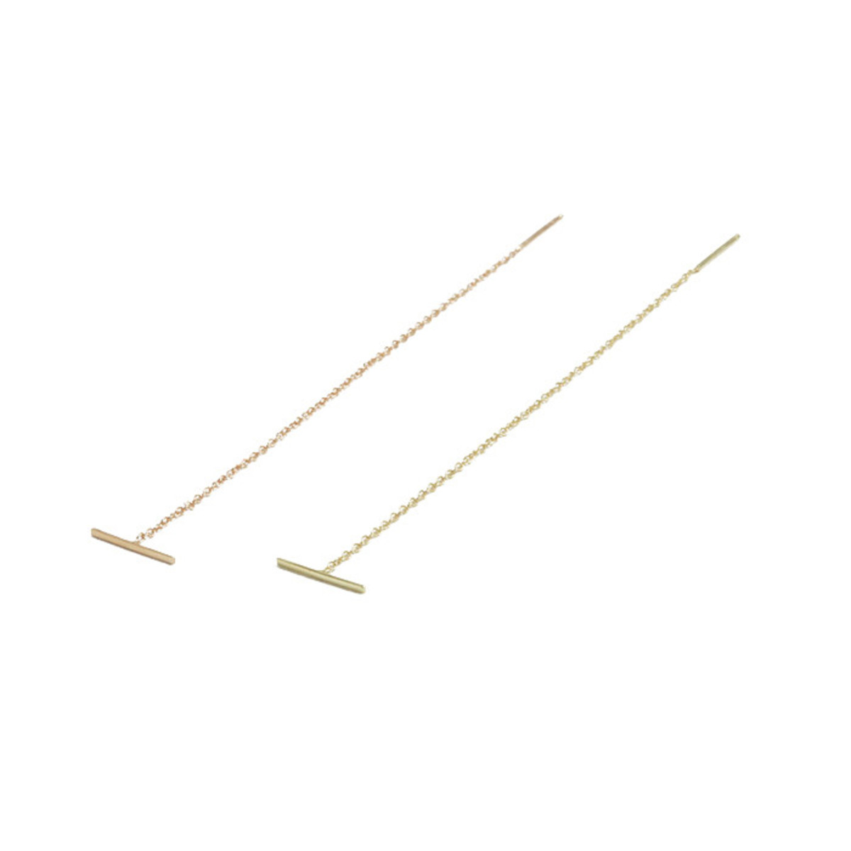 Kathleen Whitaker Staple and Chain Earring - Image 2 of 2