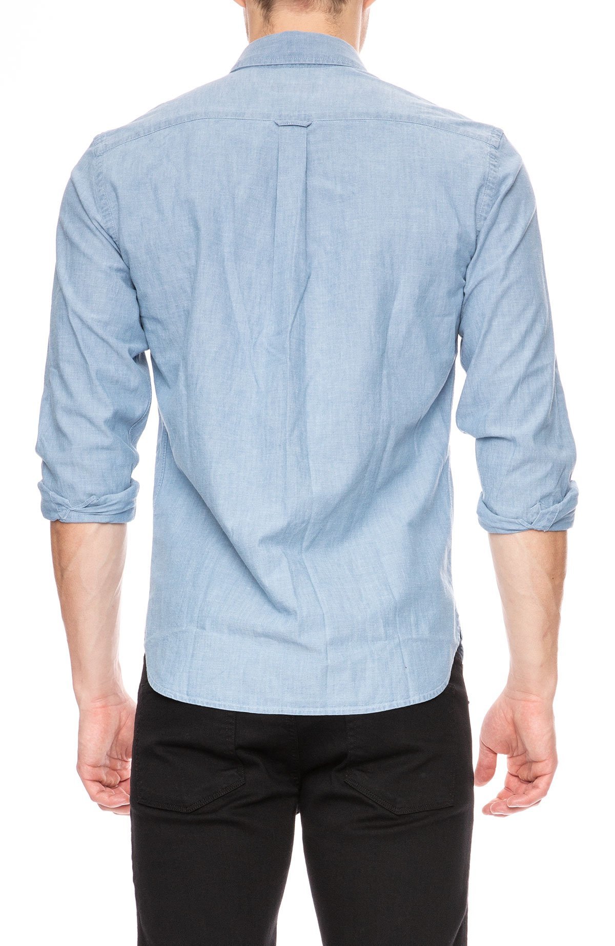 Maison Kitsune Classic Chambray Shirt - Chambray - Image 2 of 3