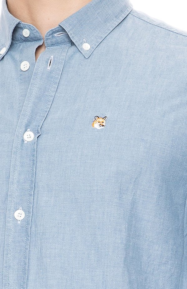 Maison Kitsune Classic Chambray Shirt - Chambray