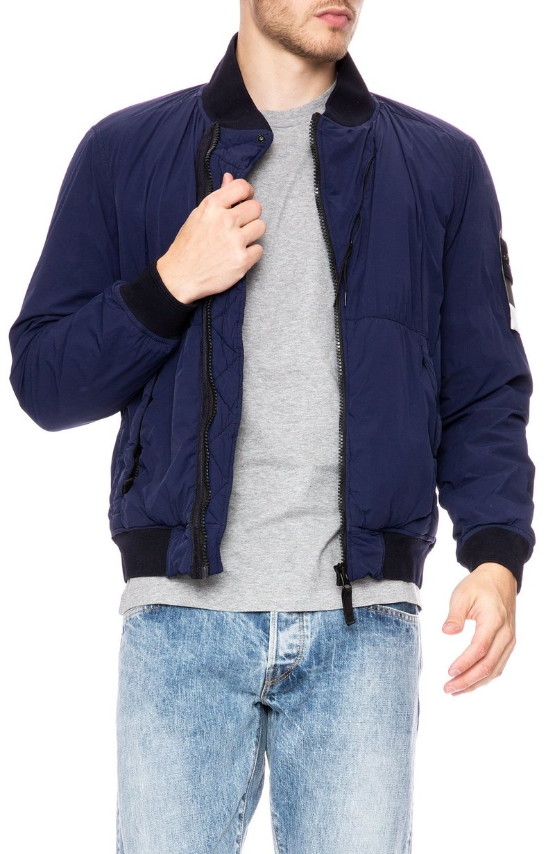 Stone Island Comfort Tech Composite Bomber Jacket - Ink Blue