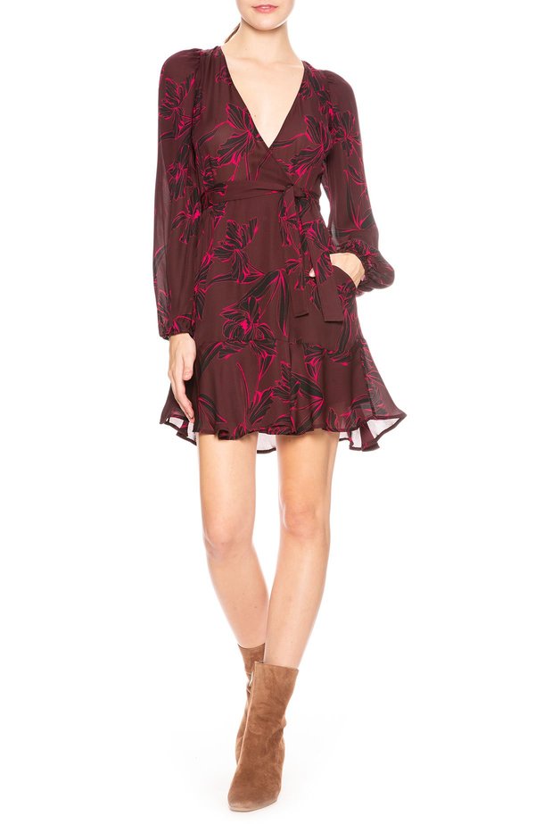 alc burgundy dress ALINA LACE UP DETAIL MAXI DRESS IN BURGUNDY – AKIRA