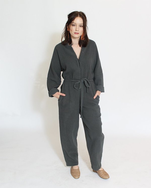 black crane high neck jumpsuit
