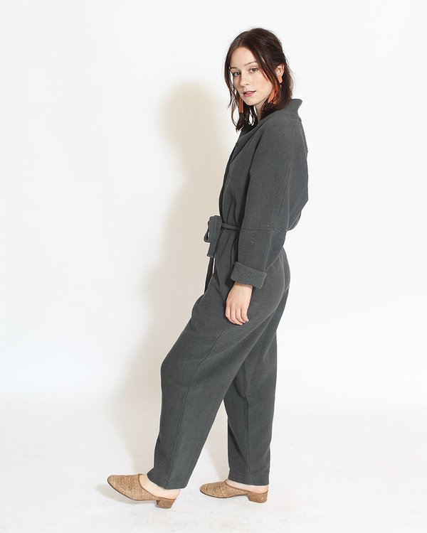 black crane high neck jumpsuit