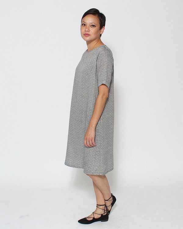 Me & Arrow Straight Dress - Dot Chambray Gauze Me & Arrow Straight Dress - Dot Chambray Gauze