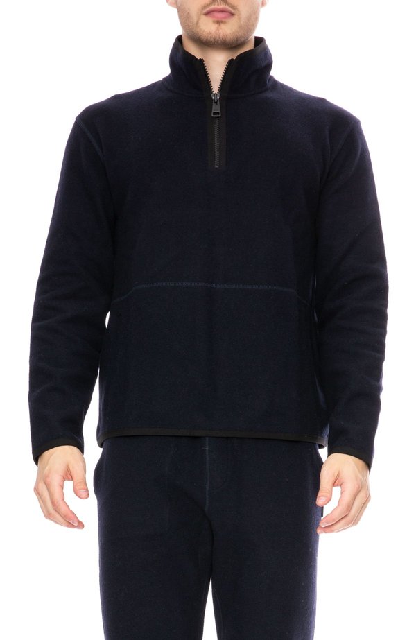 AMI Half Zip Sweater - Navy | Garmentory
