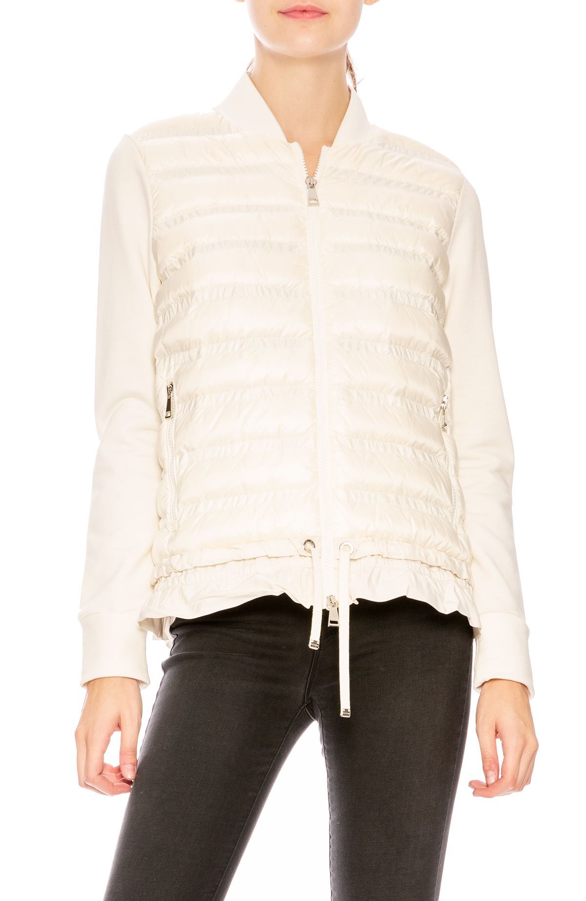 Moncler Maglia Knit Puffer Combo Jacket with Peplum Hem | Garmentory