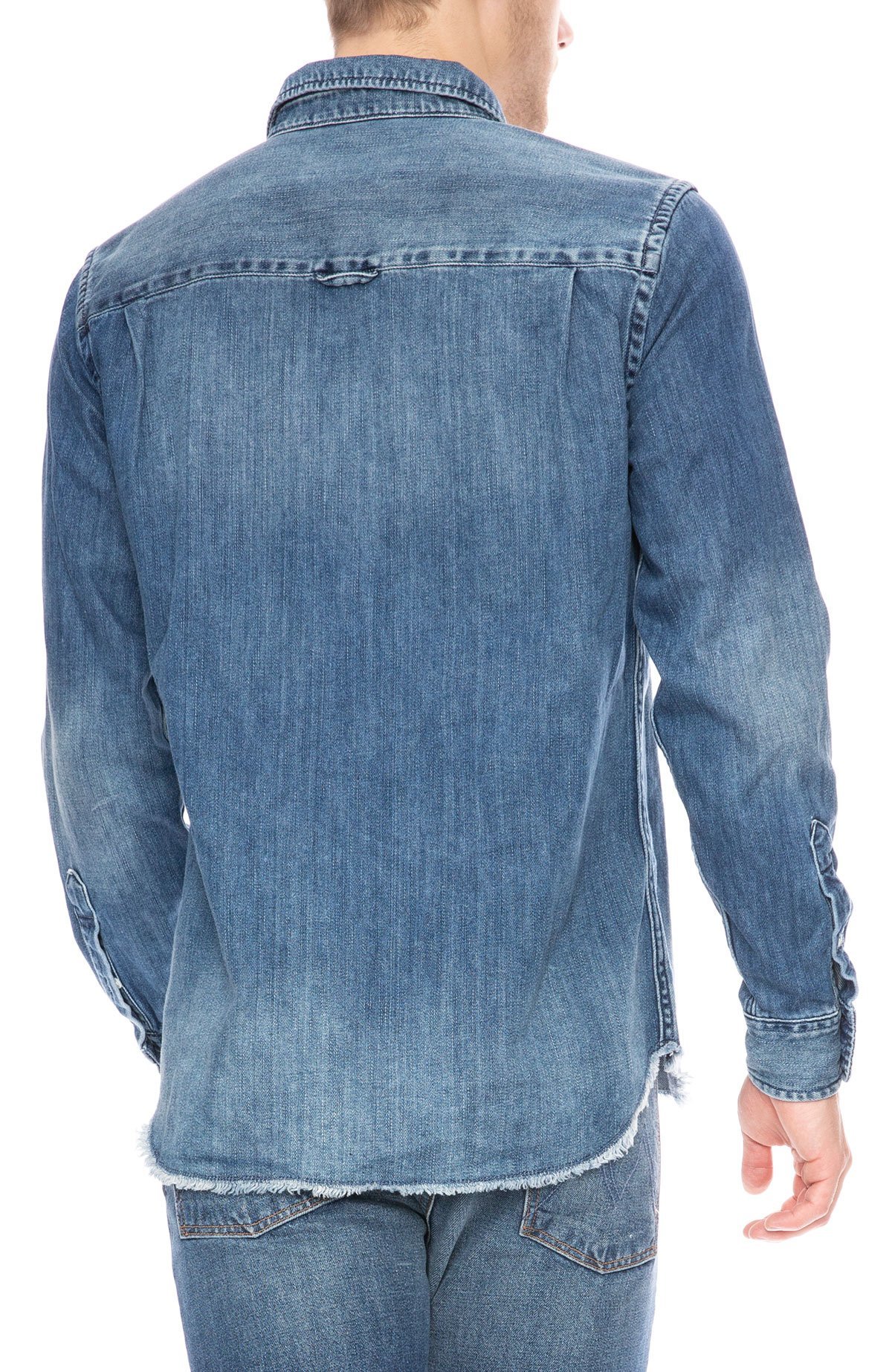 Frame Raw Edge Denim Shirt | Garmentory