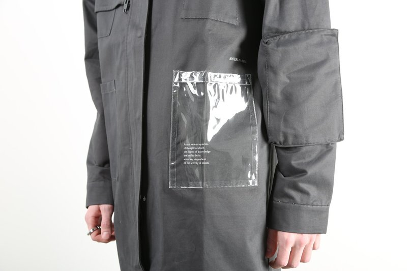 ジャケット・アウター C2H4 16SS SIZE L C2H4 X NUMBER (N)INE Guitar Wind Coat - Grey/Blue | Garmentory