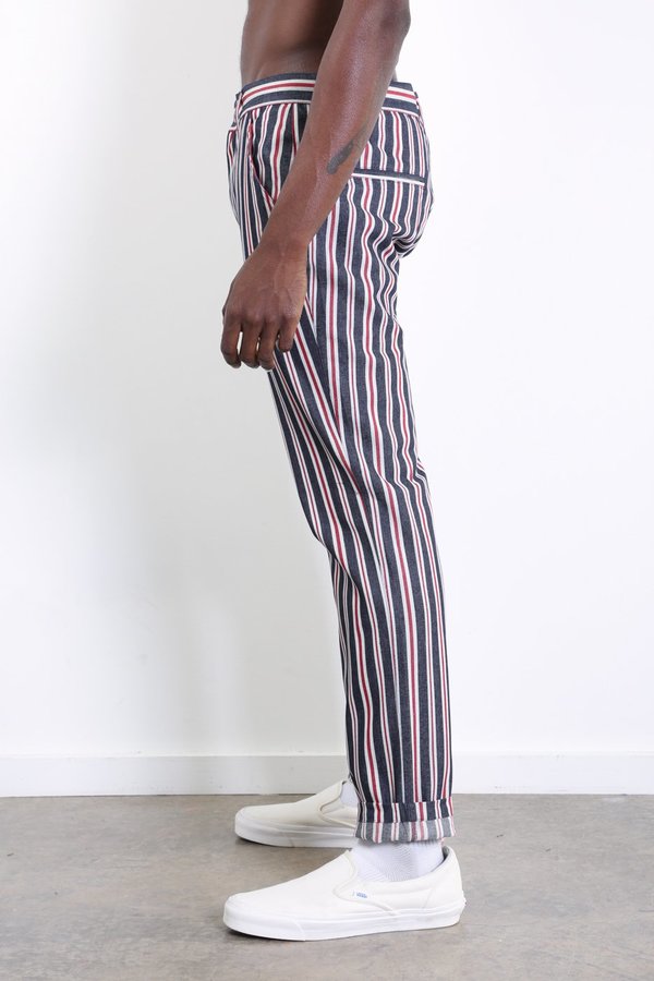 pleasures striped denim