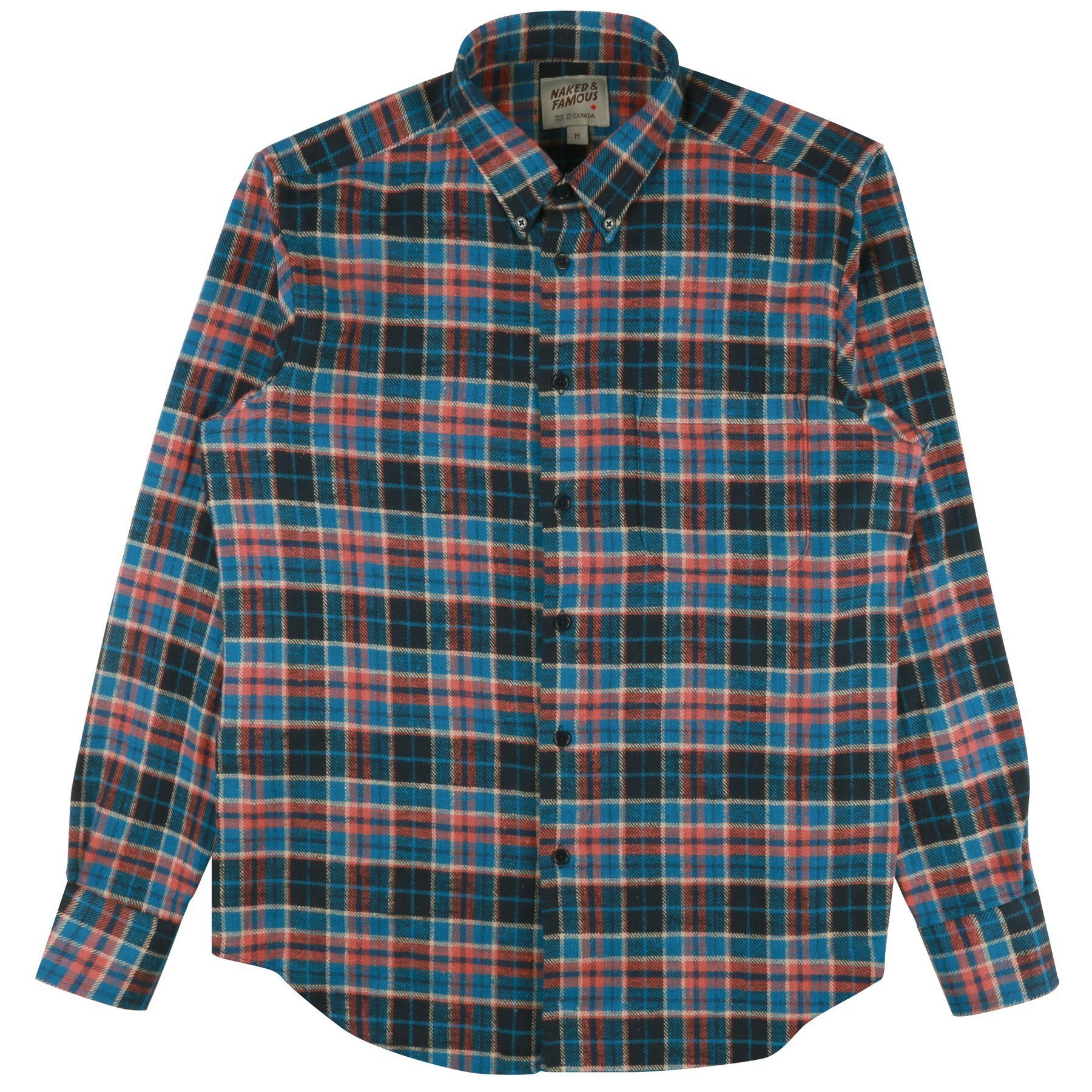 Naked /& Famous Mens NEP Check Easy Shirt