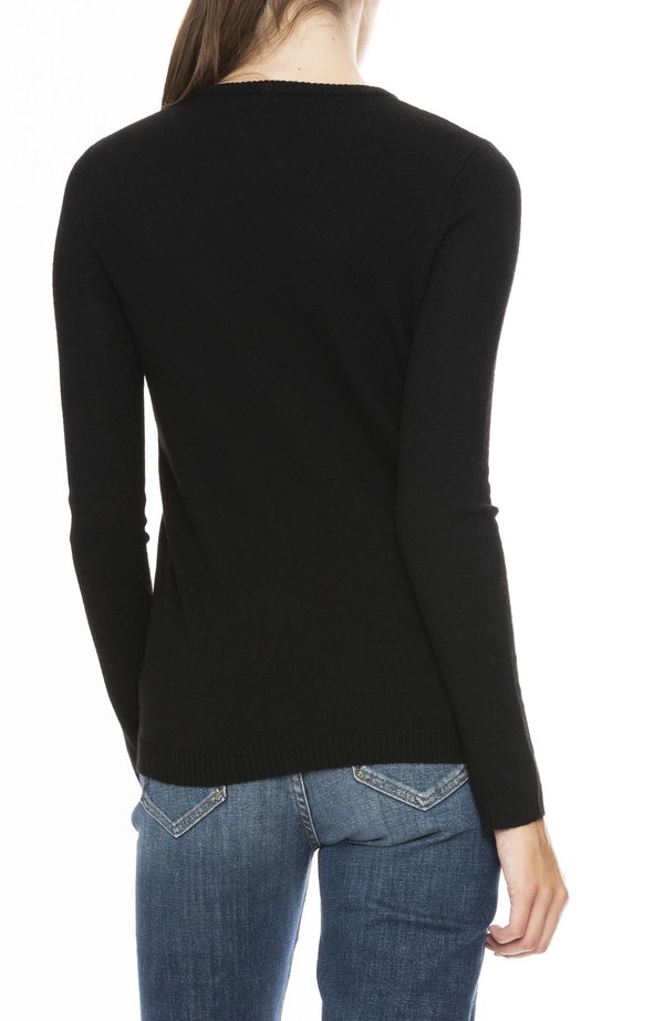 BELLA FREUD Wool Dog Sweater - Black | Garmentory