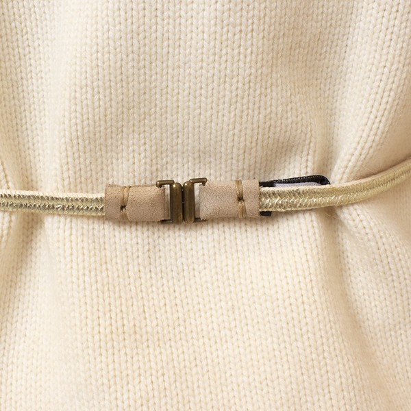 Exquisite J Elastic Belt White Garmentory