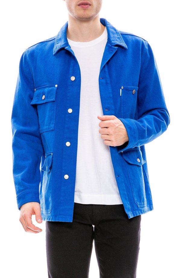 Ami ワークジャケット AMI Denim Worker Field Jacket - Blue | Garmentory