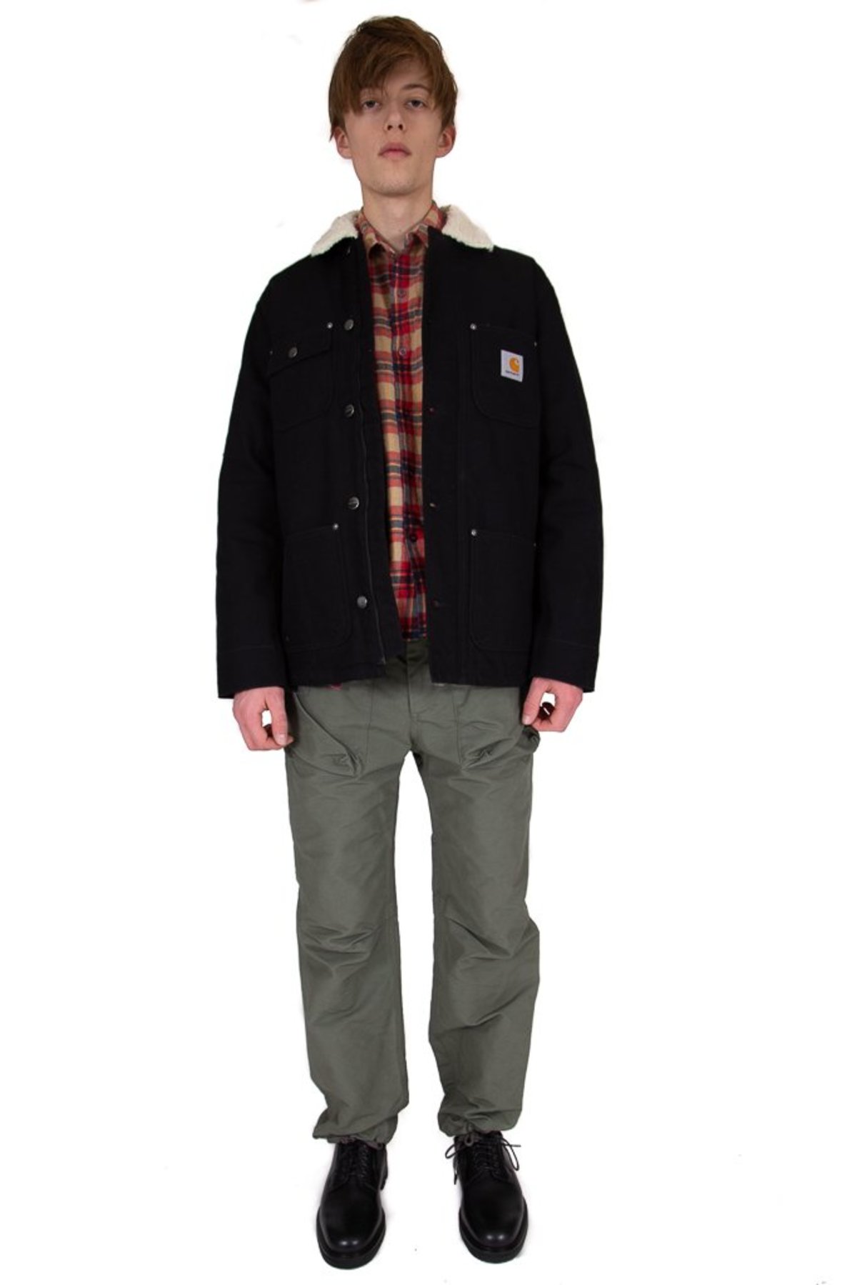 CARHARTT WIP Fairmount Coat - Black Sherpa | Garmentory