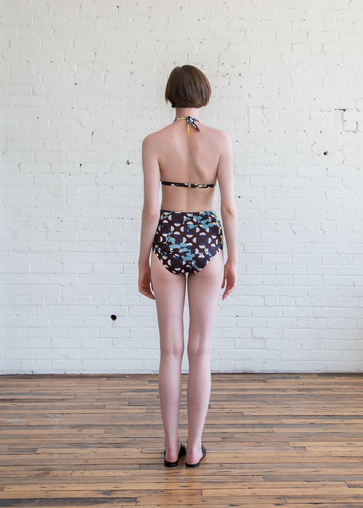 Laura Urbinati High Waist Two Piece Halter Swim - Caffe/Blue/Garofano - Image 5 of 8