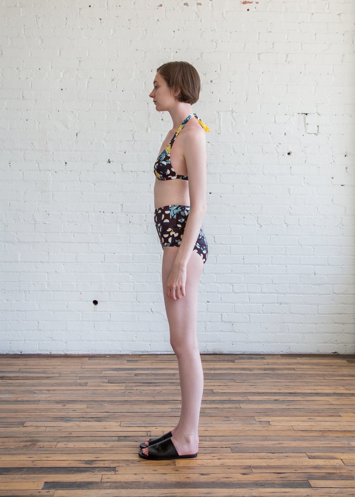 Laura Urbinati High Waist Two Piece Halter Swim - Caffe/Blue/Garofano - Image 7 of 8