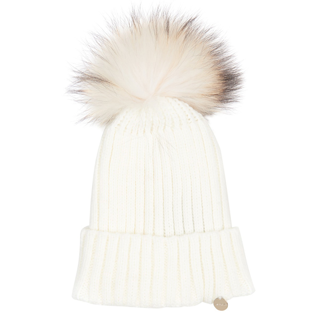 FUR-POM-POM-KNIT-BEANIE-HAT-  display picture 2
