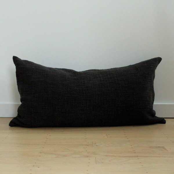 Anara Sable Lumbar Pillow - Charcoal Anara Sable Lumbar Pillow - Charcoal
