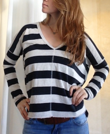 Amuse Society St. Jean Striped Long-Sleeve Sweatshirt Amuse Society St. Jean Striped Long-Sleeve Sweatshirt