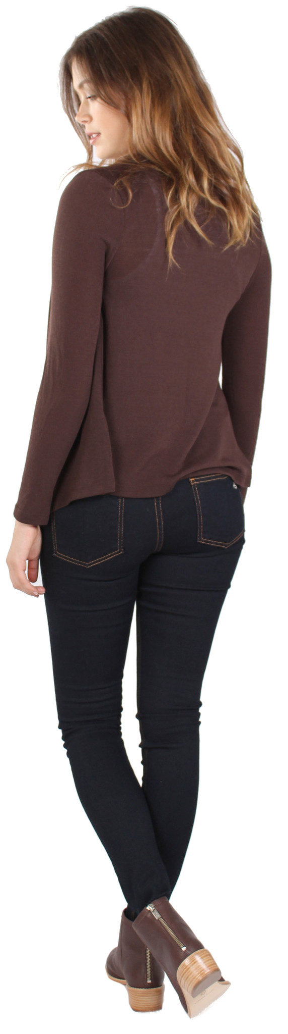 Michael Farrell Basic Cardigan in Brown Michael Farrell Basic Cardigan in Brown