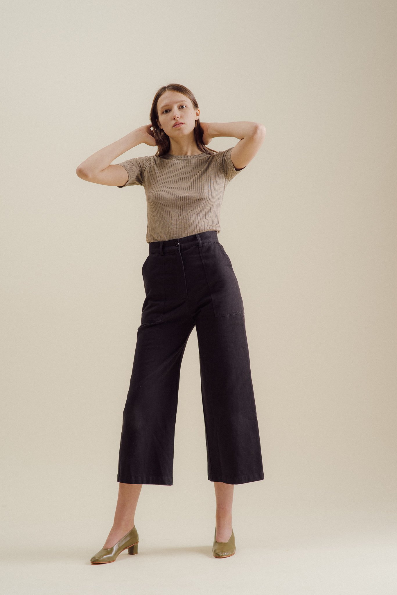 FIRST RITE TWILL CARGO TROUSER - BLACK 