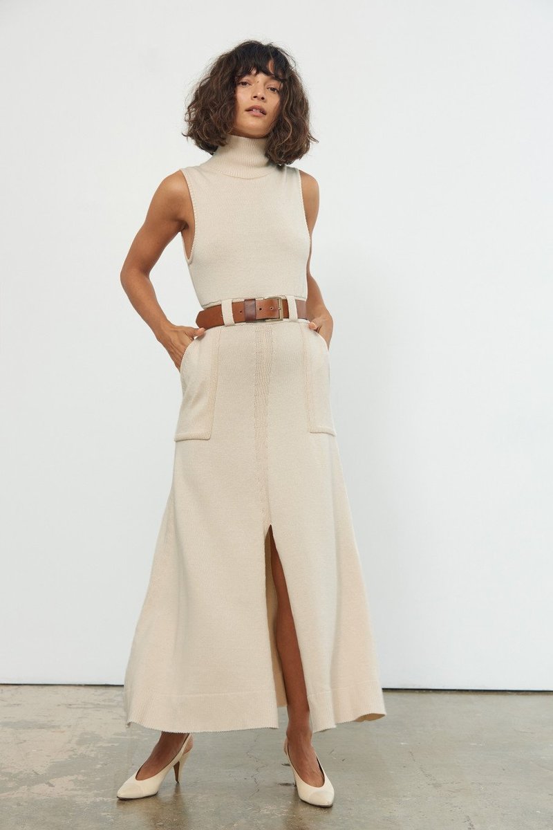mara hoffman elle knit dress Mara Hoffman Elle Dress in Cream