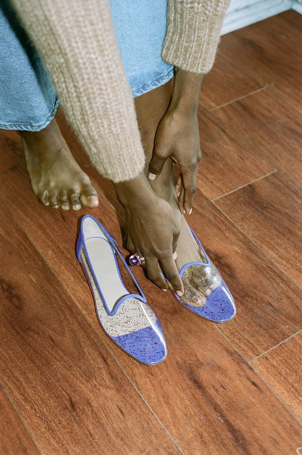 Maryam Nassir Zadeh Pascal Loafer - Red Sparkle | Garmentory