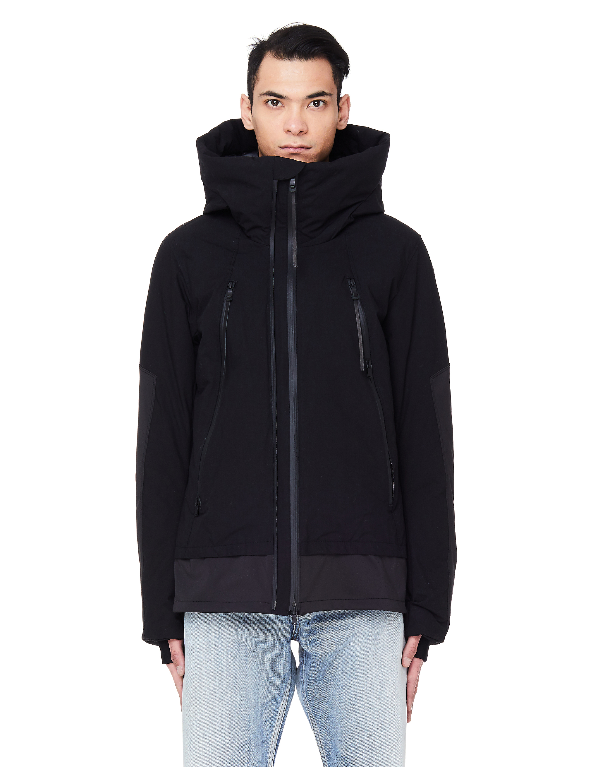 The Viridi-Anne Hooded Down Jacket - Black | Garmentory