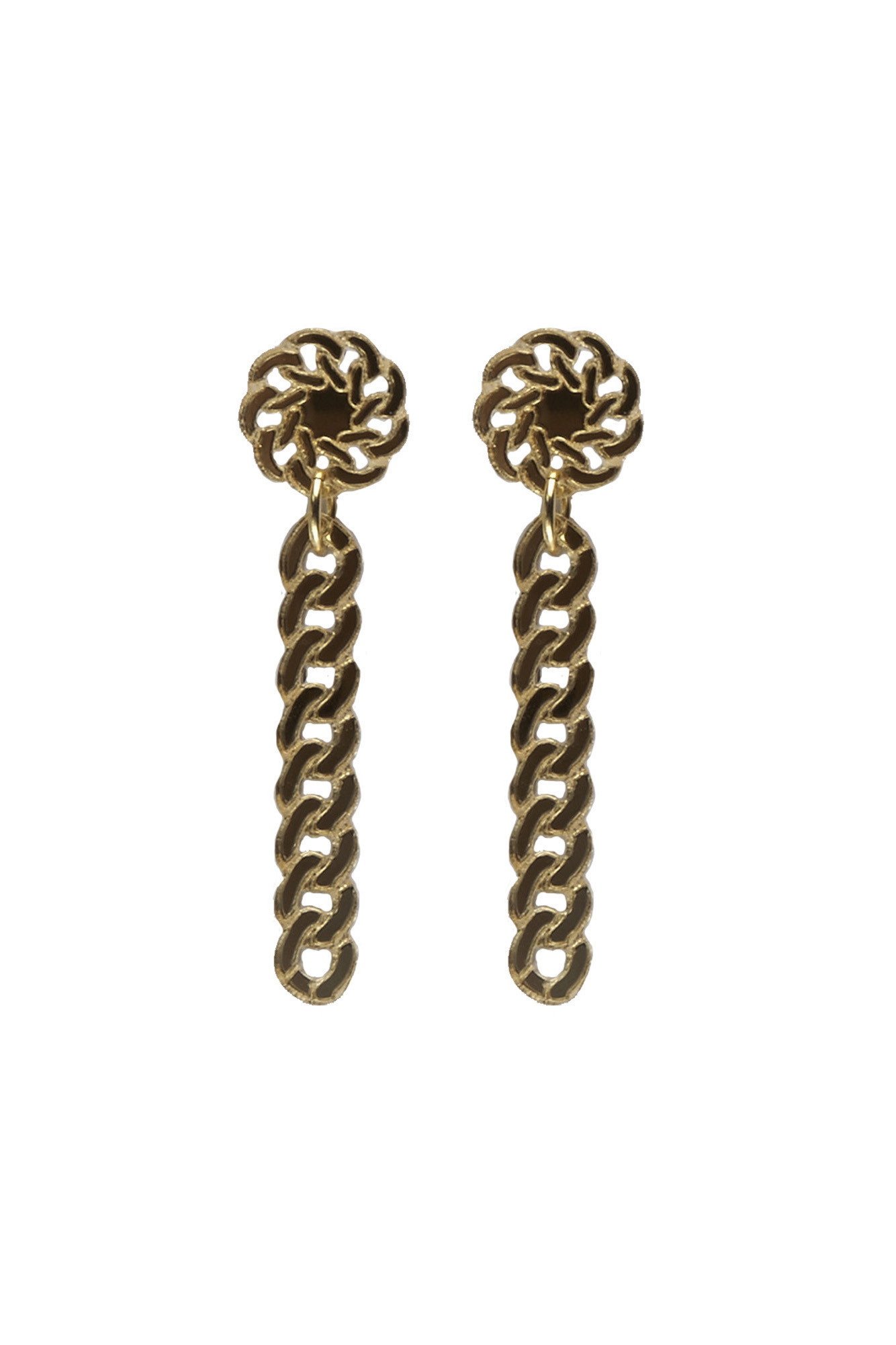 ISLYNYC Gold Chain Drop Earrings Garmentory