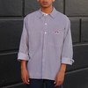 Ben Davis Button Down Long Sleeve Shirt - hickory stripe - Thumbnail 1