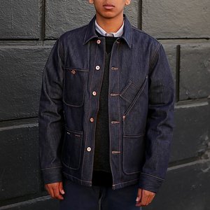 raw blue denim jacket