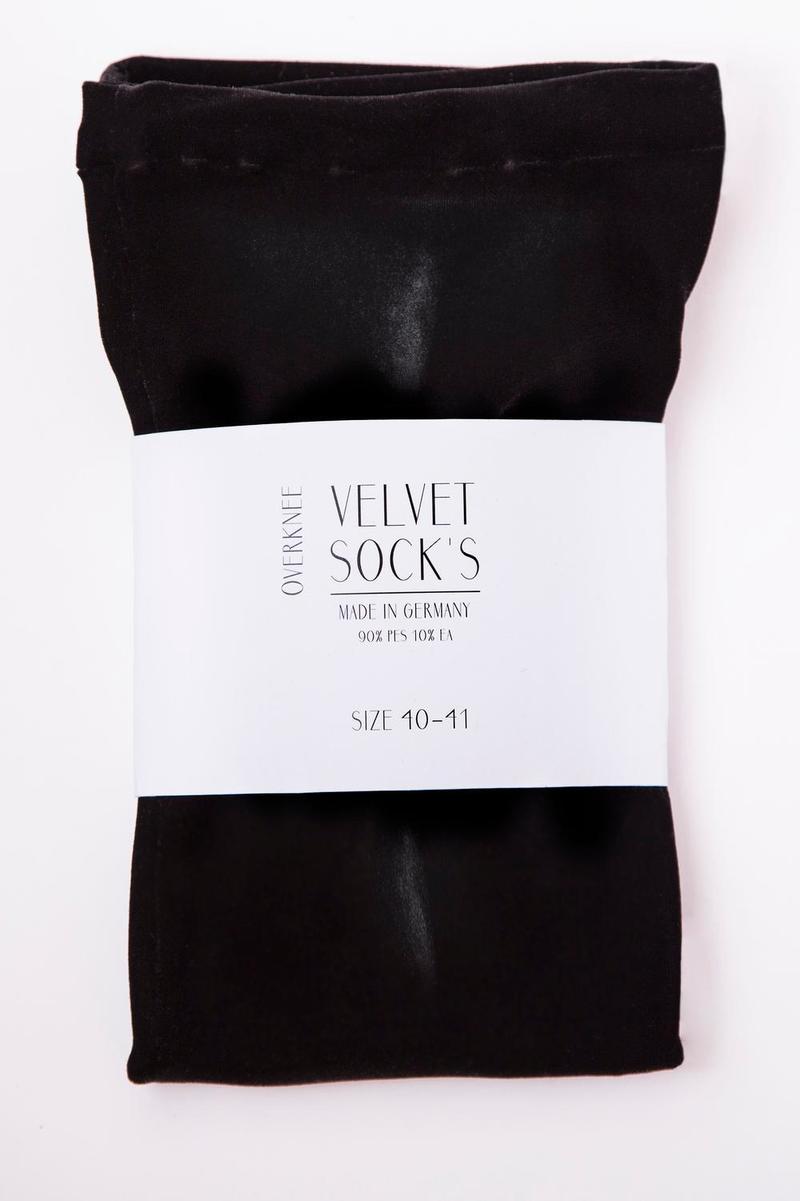 Velvet Socks by Simone Wild Velvet Overknee Socks - Black
