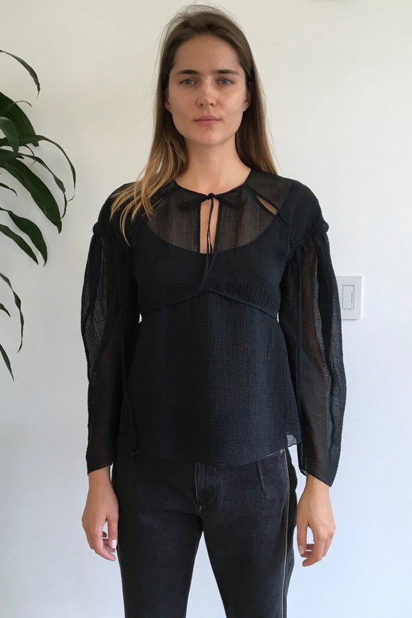 phillip lim smocked blouse