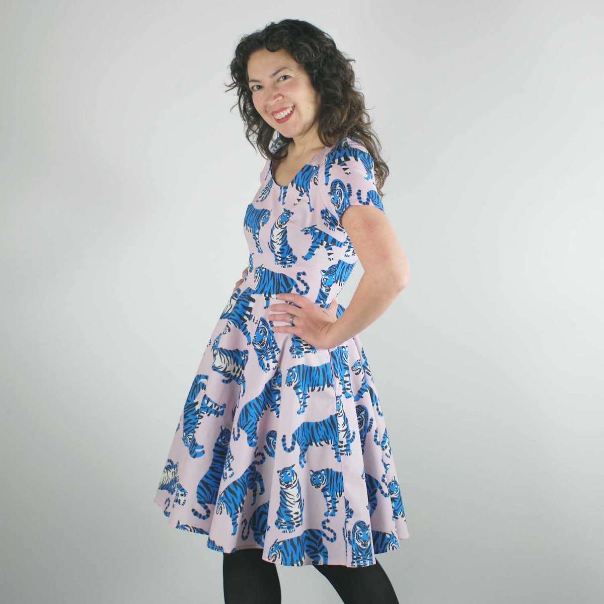 princess polly baby blue dress Blue stripes Tiger Mini Dress Floral Long Block Print Deep Neck with string  closer Best Gifts Indian Women Dress| Alibaba.com main image 0