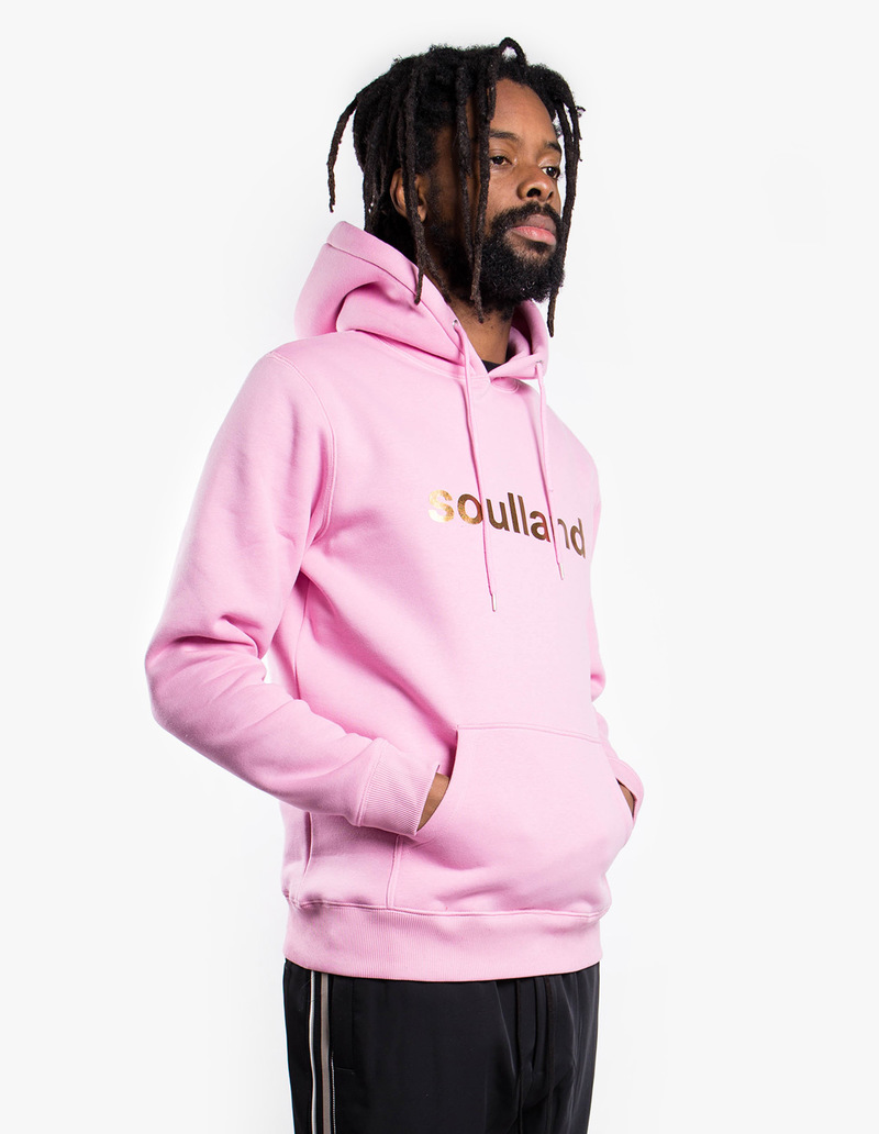Soulland Logic Googie Hoodie - Pink | Garmentory 