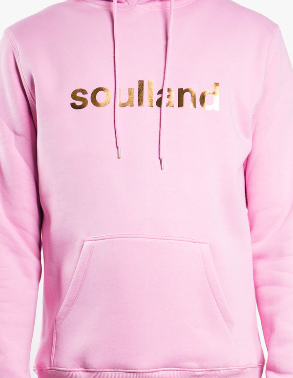 Soulland Logic Googie Hoodie - Pink | Garmentory 