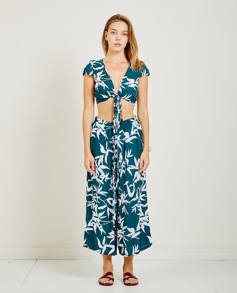 Obey Calico Wrap Top Spruce Garmentory