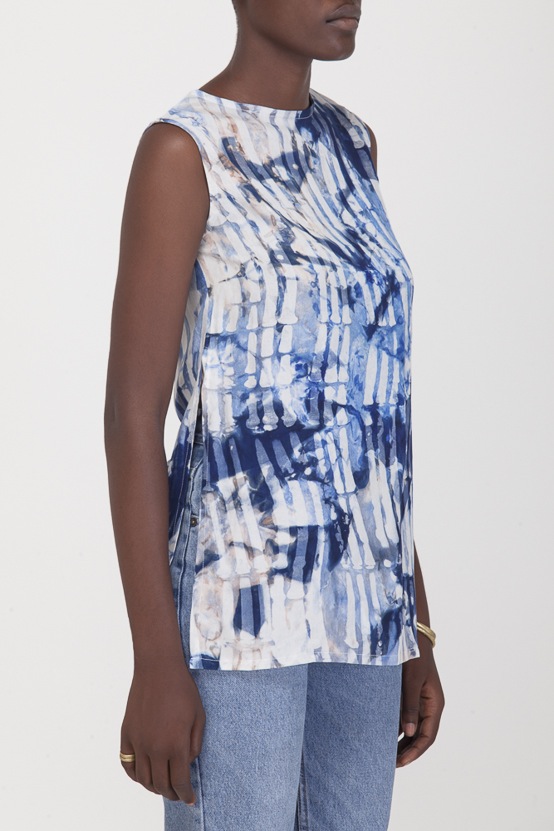 Osei-Duro Taifa Split Top in Waves Osei-Duro Taifa Split Top in Waves