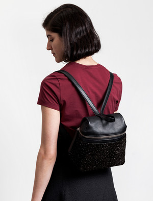 Kara Small Shearling Backpack Speckled | Garmentory display picture 1