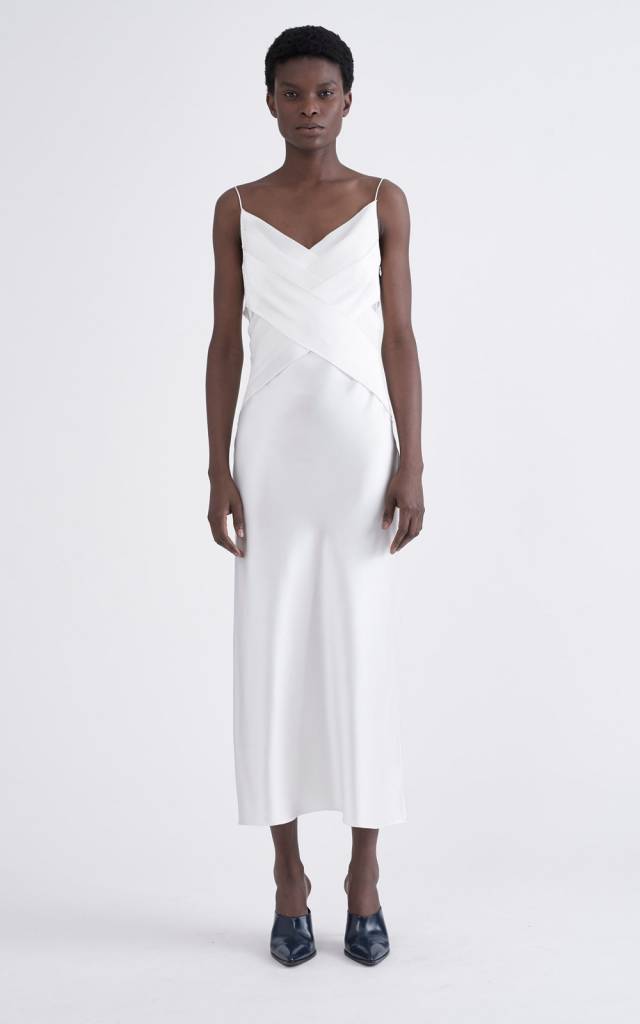 Dion Lee Silk Bias Weave Dress - IVORY | Garmentory